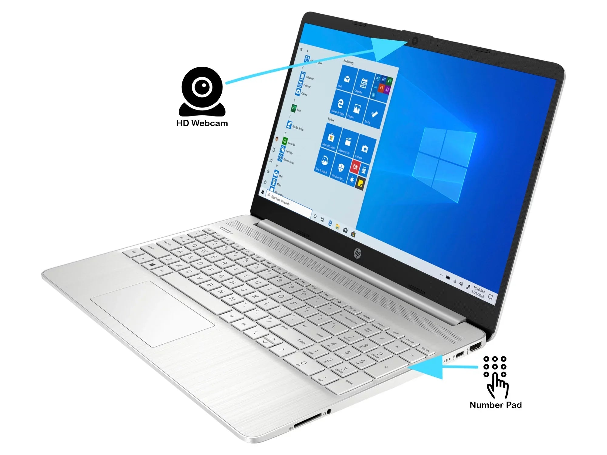 Reader, Intel NVMe HP Wi-Fi, Core Display, Bluetooth, Upto HDMI, Windows HD i5-1135G7 15 SSD, 4.2GHz, 512GB 32GB Notebook, 15.6" Card RAM, 10 Pro