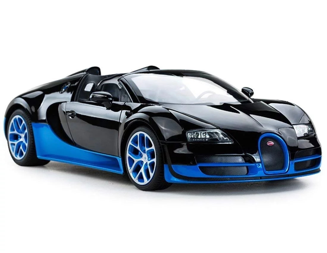 Veyron Remote RC Sport Grand Wonder Bugatti - Car Wheels 1:14 Vitesse Control Black/Blue