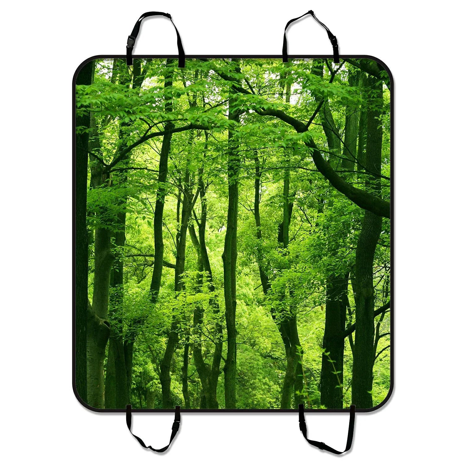 inches Hammock GCKG Dog Cars Green Mat Pet Trunk Cover Cargo Trucks Mat Car Seat Seat Mat and Beautiful Fresh For 54x60 Forest SUV Car