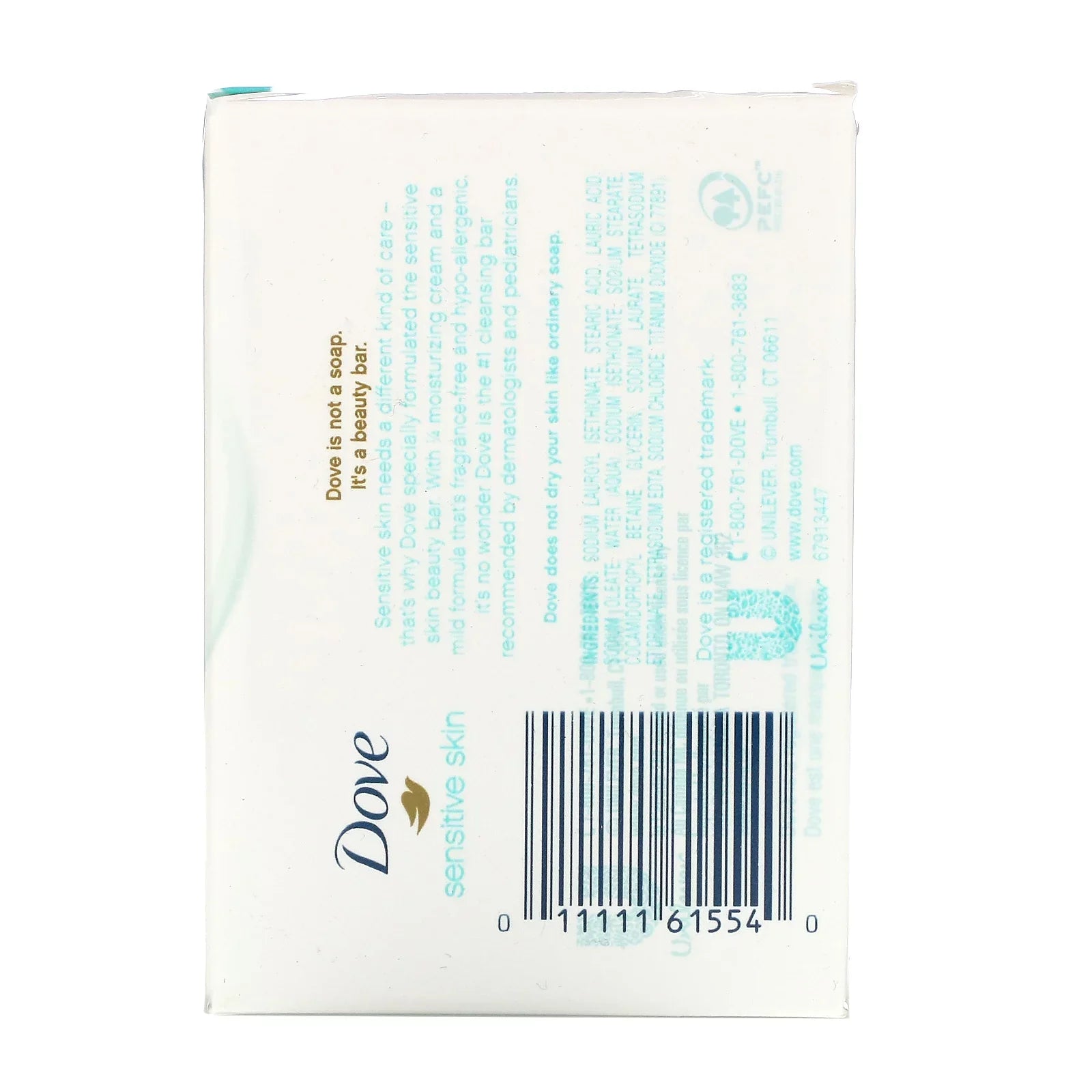 Bars, Bar Dove, oz Pack 3.75 Free, 4 Beauty Fragrance Skin, Sensitive Soap, of 3