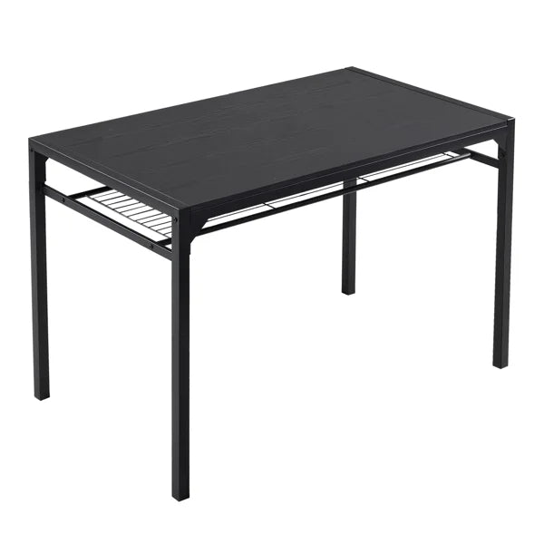 Ideal 4-Piece ALFRESCO 2 Table 1 for Dining Small Set - Chairs, Bench, Spaces Black Includes for 4