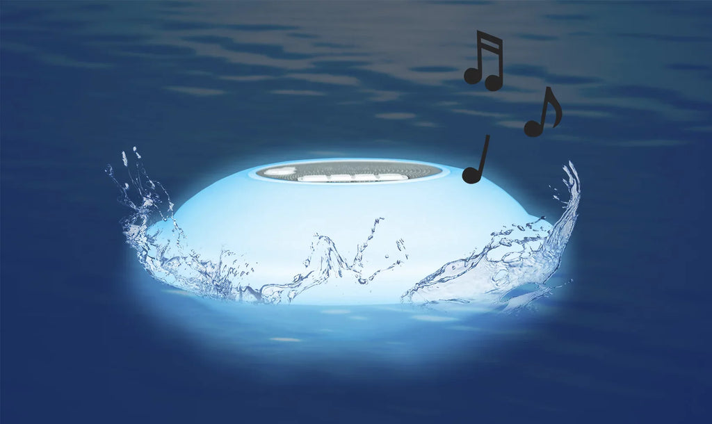 Swimming Functionality Speaker with Call for Portable Display LED Backlight Outdoors Floating Multi-Light Waterproof 7 Bluetooth Lakes, - Poolmaster Phone Pools, Color