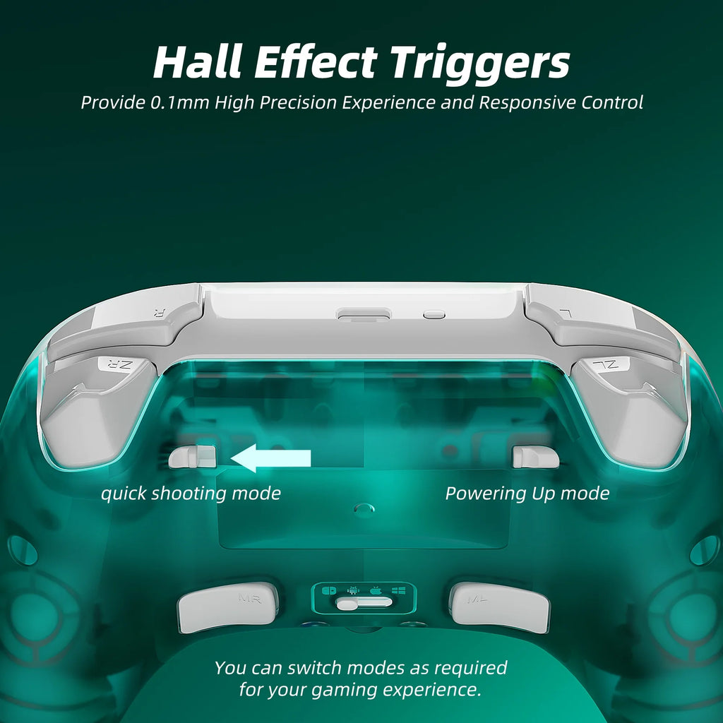 Pro Effect Joysticks with Party Hall Mario Switch/PC/IOS/Android/Steam Nintendo Triggers and Green Controller Upgraded Game Disc for Switch Super &