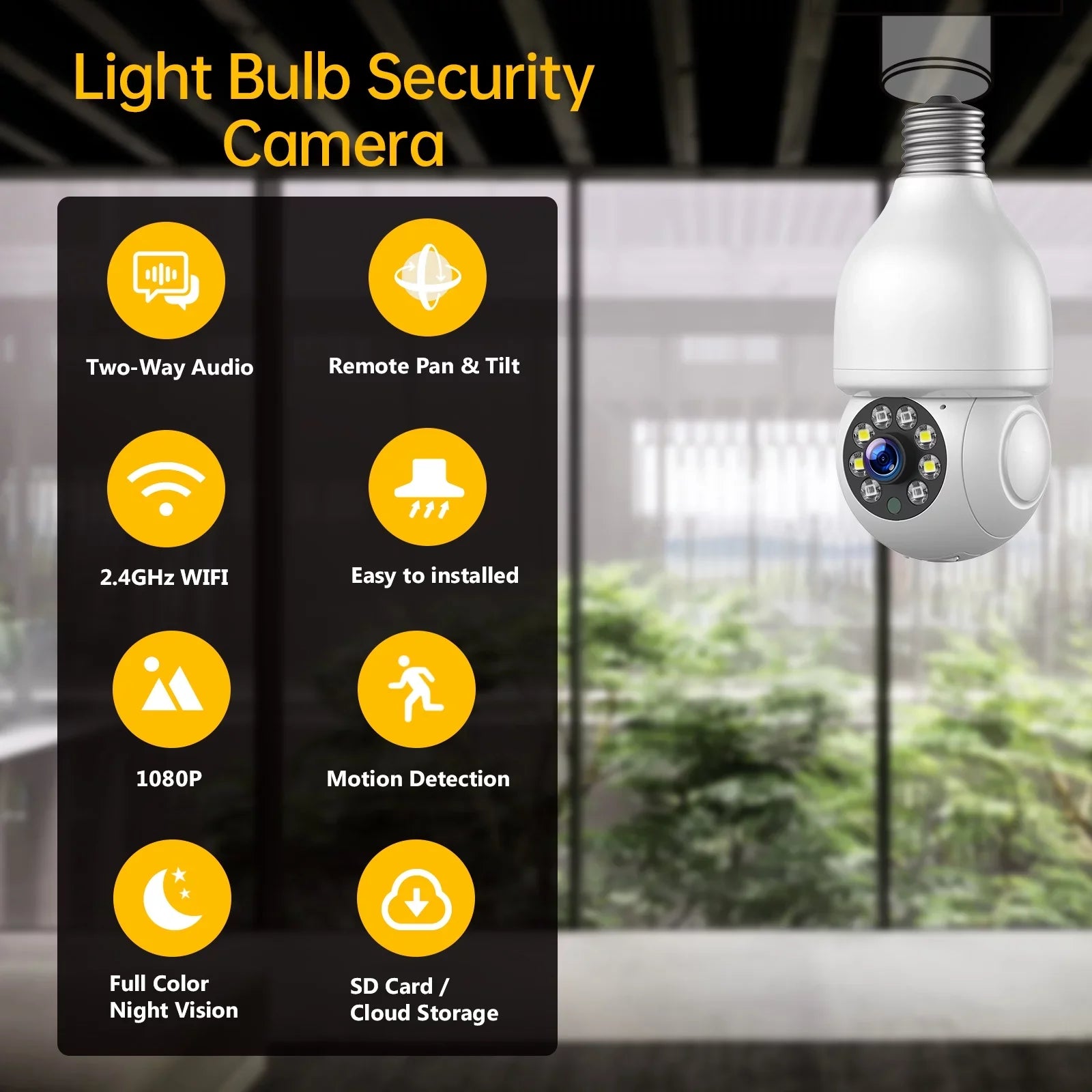 2 Bulb Wireless Dome PACKS SC16 Camera Security Surveillance Toguard Light Camera WiFi Outdoor