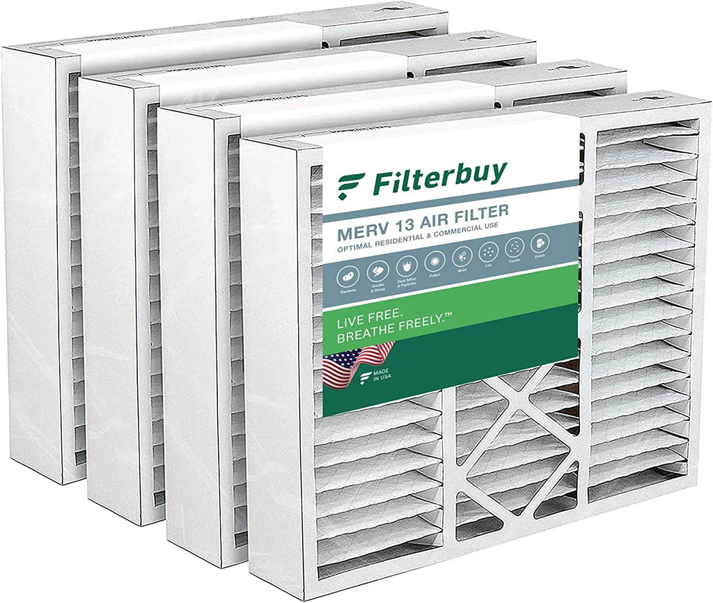 Filterbuy Amana (4-Pack) Filters 22x24x5 AC for Pleated and Furnace MERV 13 Goodman Air HVAC