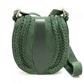 Artisan Leather Womens Lara Suede Green Vintage Italian - Light Messenger Bag, Small