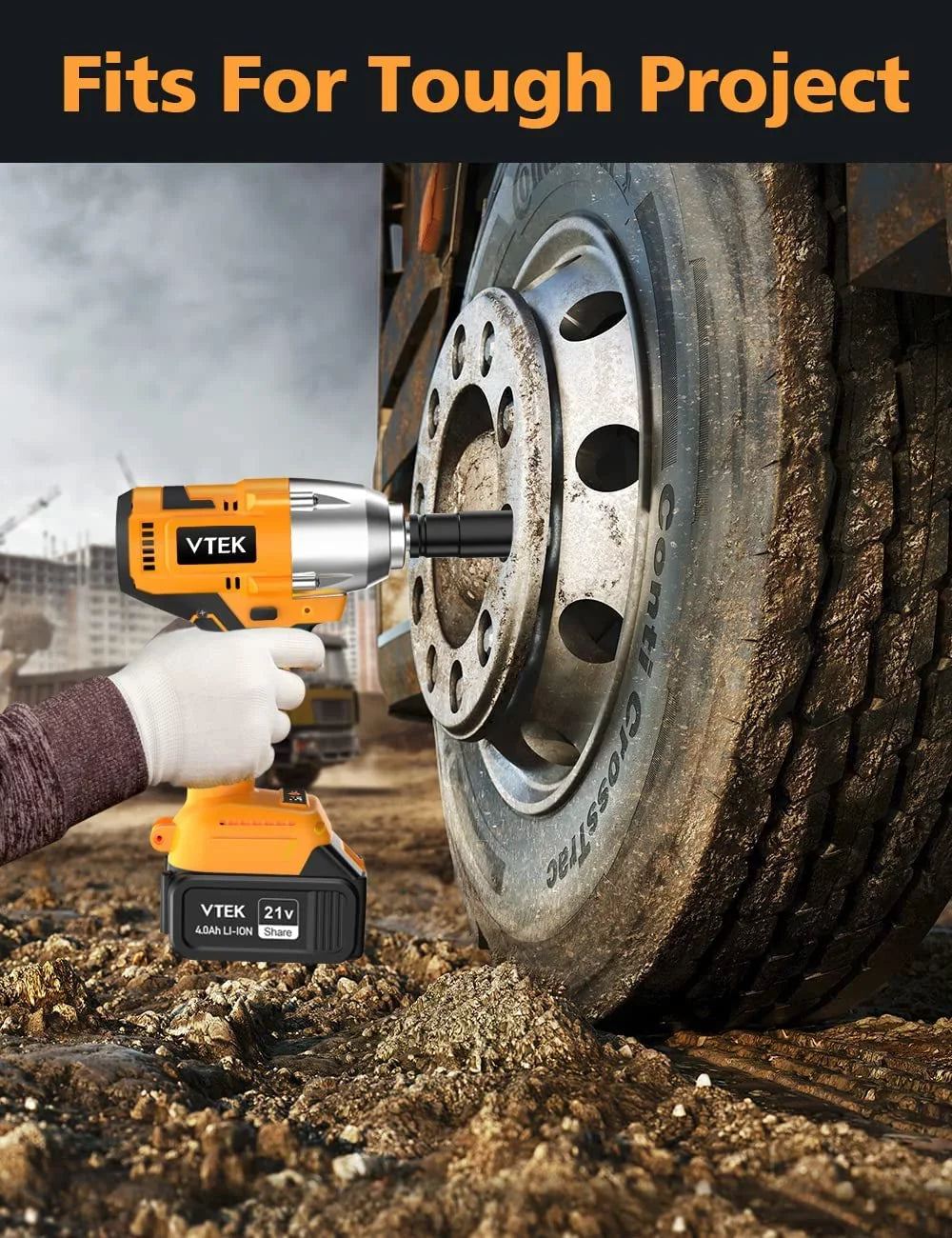 515 Torque Impact Wrench Tiers Car Inch Wrench,Max ft-lbs Brushless Impact for 1/2 MORI Gun Impact Cordless 700N.m