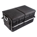 Organizer Cargo Storage 55L OWSOO Car Oxford Folding Cloth Car Box Trunk Automotive Reflective Storage Car Box Organizer with Trunk Strip