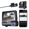 Screen Touchable IPS Monitor, 2K Cam, with Front+1080P 24h Channel 360° Car GPS Vantrue Interior Supercapacitor Dash Wide WiFi 30FPS built Rear 3 Camera in, inch Nearly +1080P S2 3 Angle, Parking