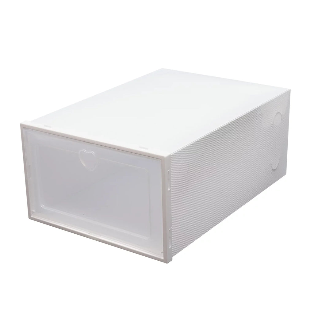Foldable Organizer Drawer Flip Clamshell Loyalheartdy Box Plastic Shoe Clear Container Boxes Stackable Case 20Pcs Shoe Storage