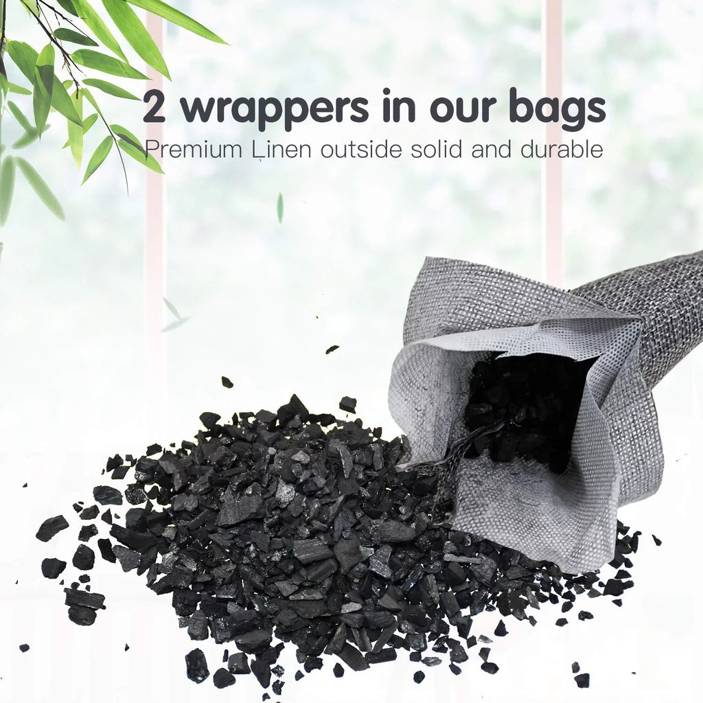 Purifying Eliminators, Freshener, Purifier, Odor Pack Air Air Charcoal Charcoal and Air Charcoal Purifying Bags 24 Bag Car Closet Odor Eliminating Home Natural Activated Bamboo for Shoes, Bags,