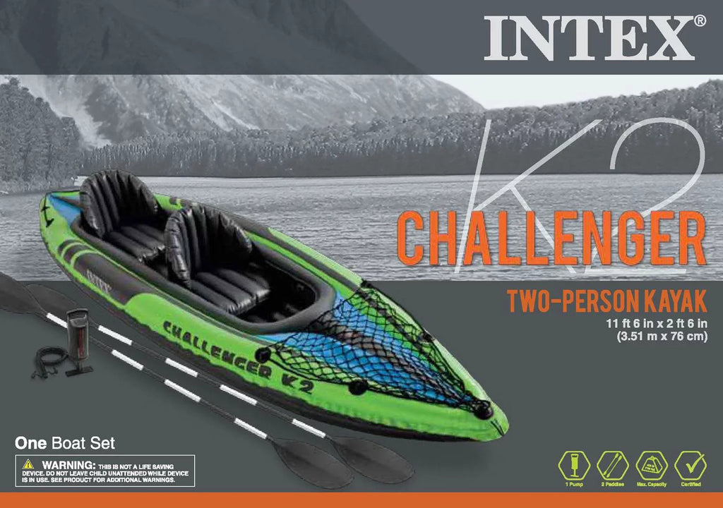 Pack) Challenger Oars Pump Sporty (3 K2 Inflatable + Intex And Kayak 2-Person