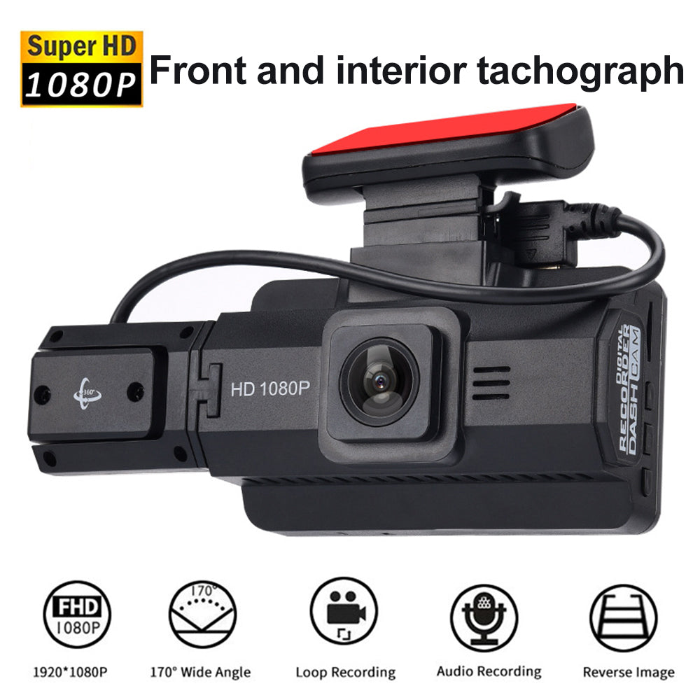 Rear Mode Cam Dash Dual Front FHD Recording Vision 1920x1080P Cam Dash DVR Virwir Car Cam Parking Loop Car Night and