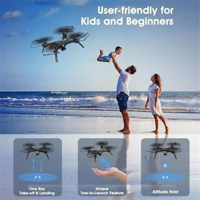 1080P Video deg Adults, NM56218 with W10 & FPV Beginners UNO1RC Camera for Kids Drone 120 Live