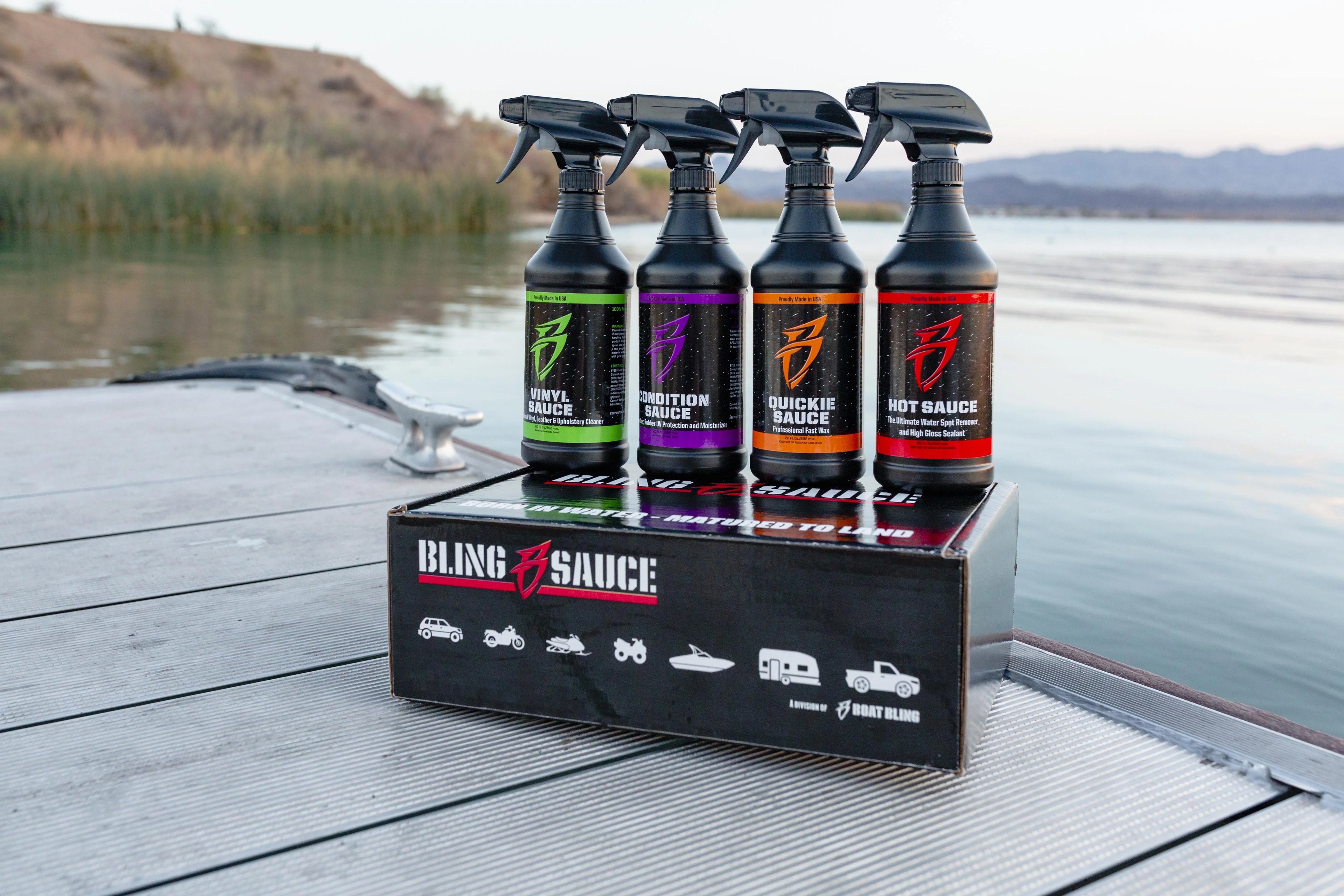 Four Bottles Sauce oz Bling 20 Variety Boat - Bling Kit, Boat Cleaner 4-Pack