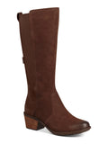 TEVA Womens Heel Zip-Up Leather Waterproof Boot Block Padded Brown 8 Round Anaya Goring Toe Riding