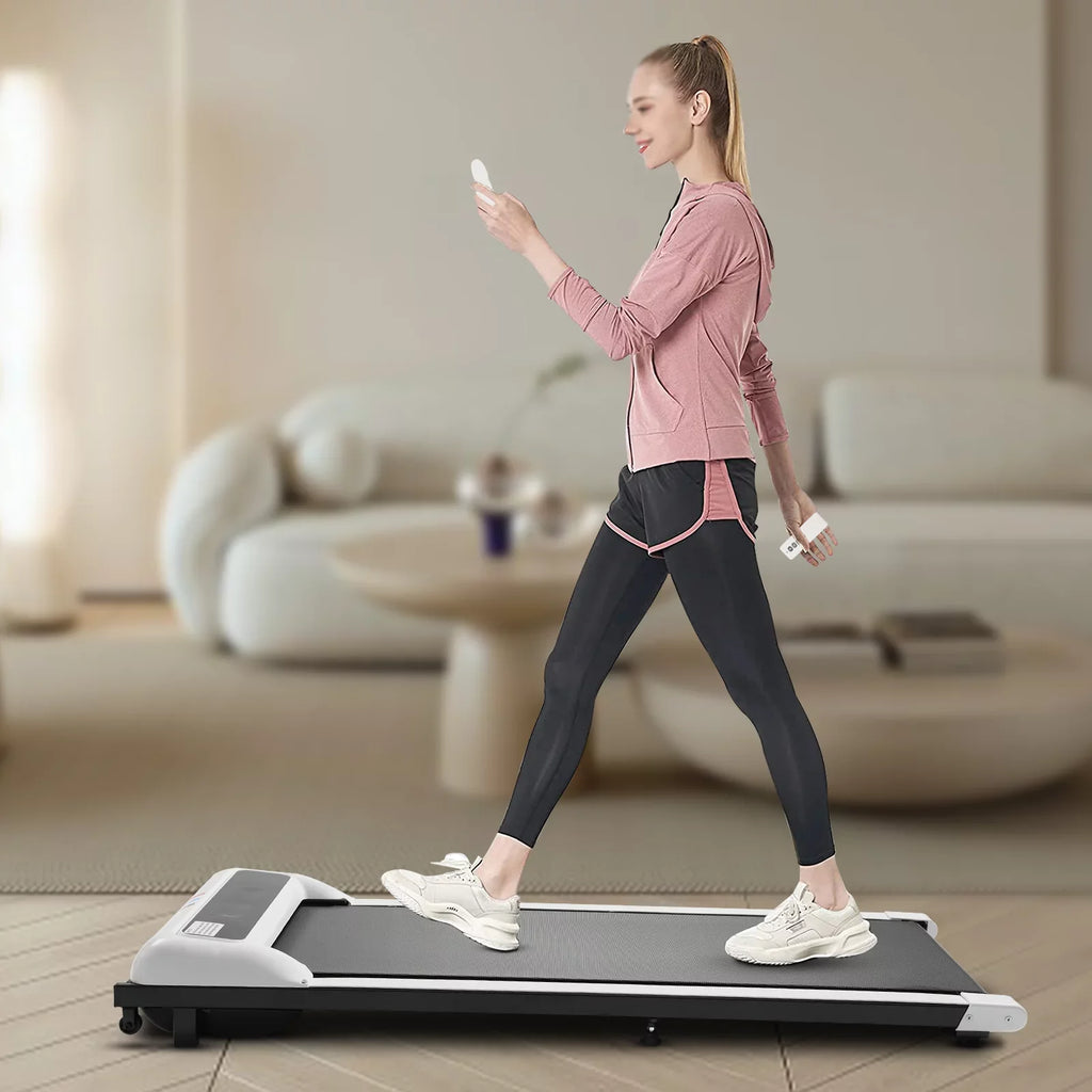 Control Jogging 2 Pad Home Remote Under Electric ZhdnBhnos Fitness Walking Treadmill in Portable Desk 600W 2.25HP Motorized 1 Running Machine