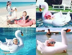 Inflatable Toy - Swimming Rideable Float Kids Style Fun, Pool Swan Raft for Celebrity