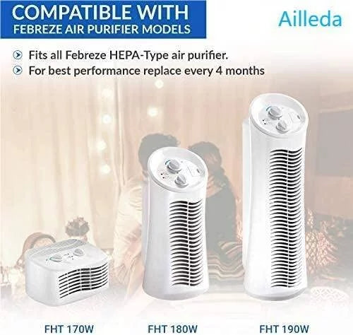 Air HRF201B, Tabletop Fits FRF102B Purifier HHT270W & with Tower Honeywell U Purifier HHT290 Febreze Replacement Filter Air Honeywell Filters Packs ,for Series & for Compatible 4