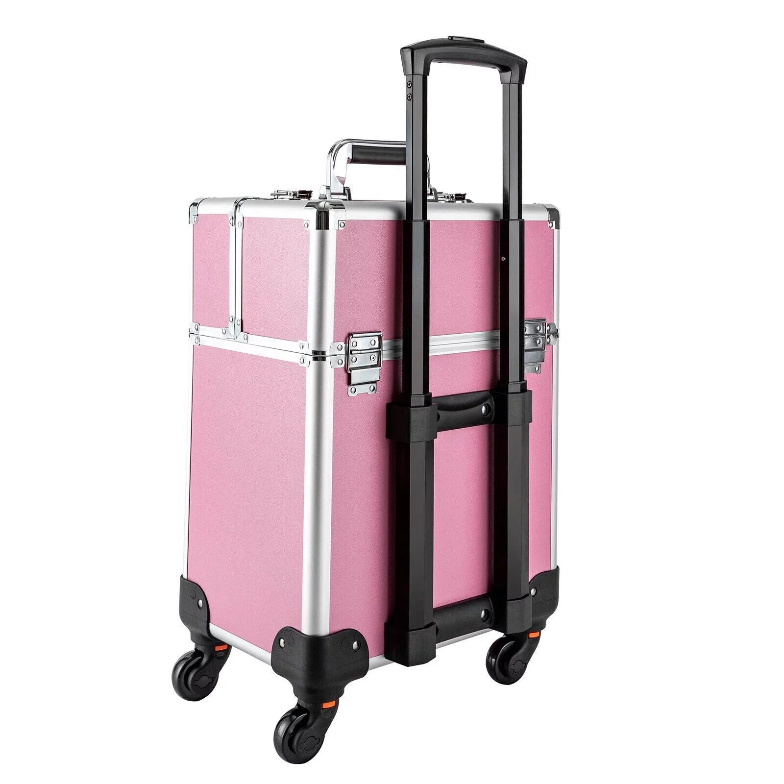 Makeup Cosmetic Trolley Large Adjustable Barber Organizer Miumaeov Personal Case Dividers for Travel Salon Care Cosmetic Professional Train Case Case Beauty Storage Rolling