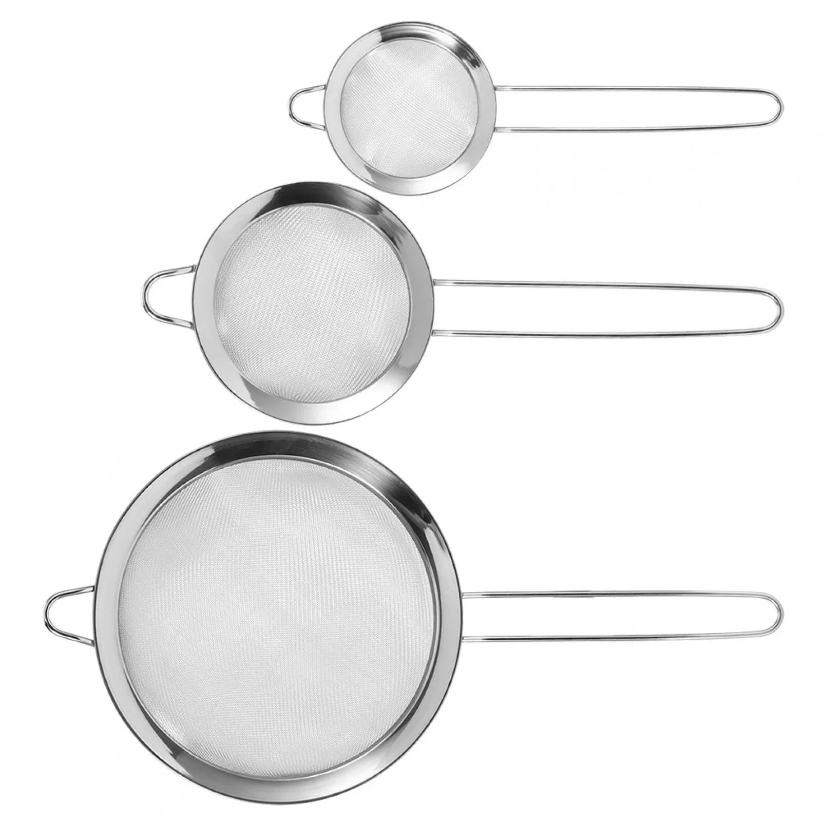 Mesh Filter Supplies Residue Steel Dekaim Kitchen Mesh Flour Filter 3Pcs Food Strainer Stainless Filter Sieve