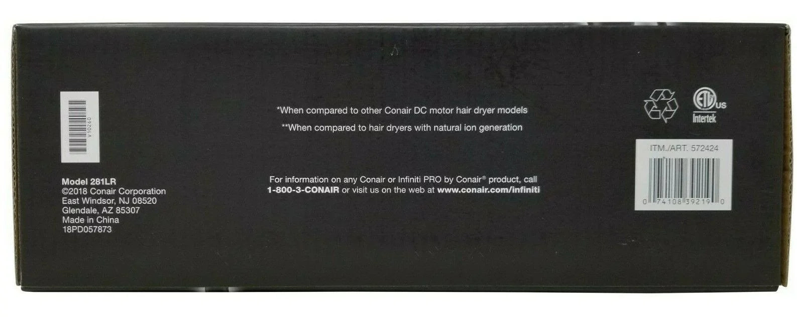 Styling Pro Salon Watt Dryer Performance Infiniti 1875 Motor Hair Conair Tool AC