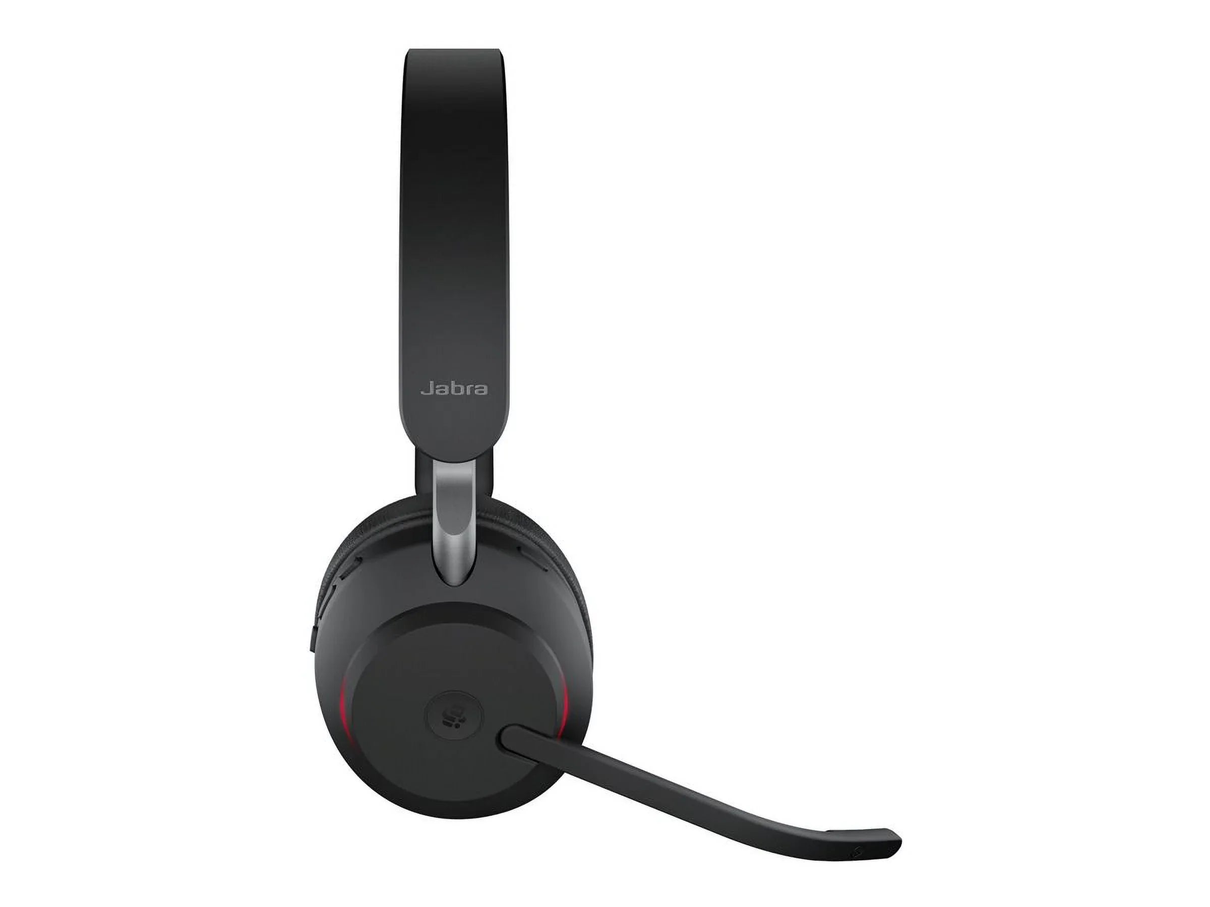 Circumaural Charging 65 Evolve2 Teams Jabra USB-C - MS Headset USB-C with Stereo Stand Connector Black -