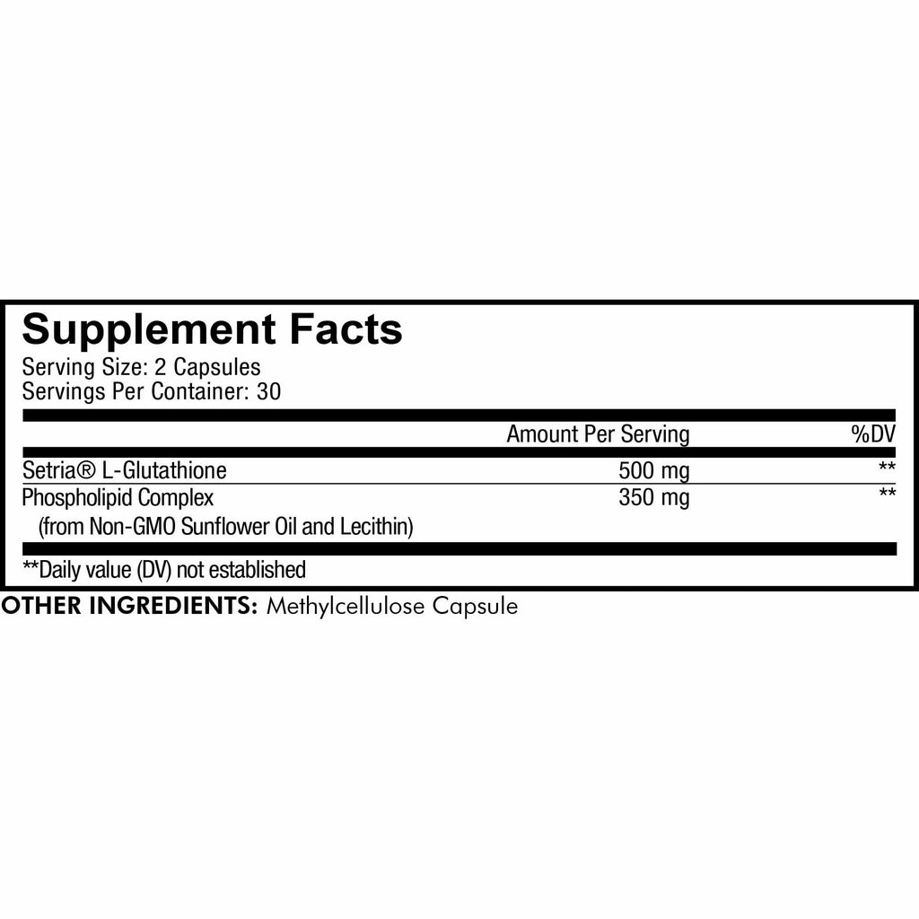 Liposomal Phospholipid 60 Codeage L Vegan, Glutathione, ct Setria® Non-GMO, Capsules, Complex, Glutathione