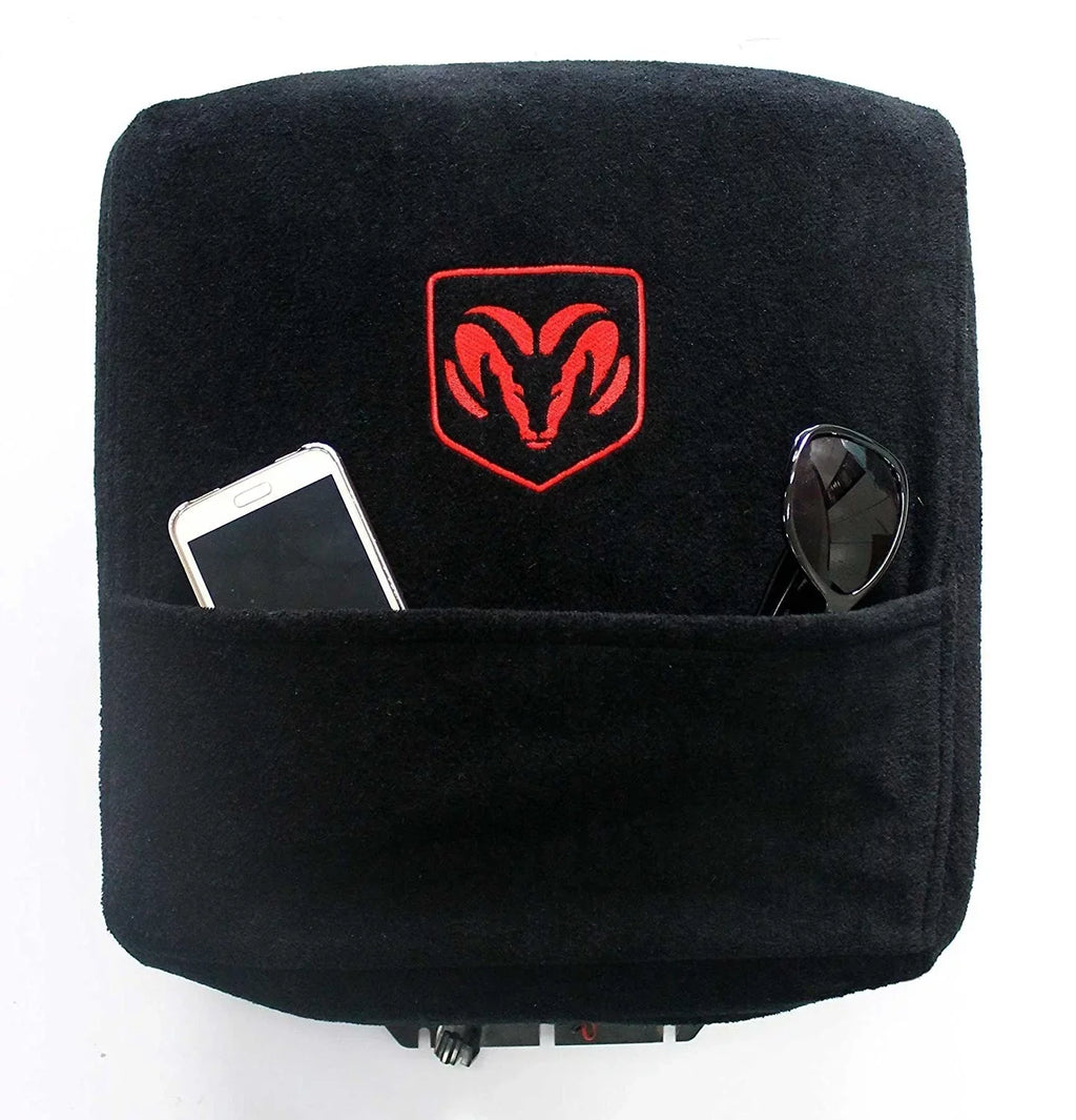 Ram Black with Ram Fit Officially Select Custom Armour for Logo Models Cover Licensed Embroidered Seat Console Center -