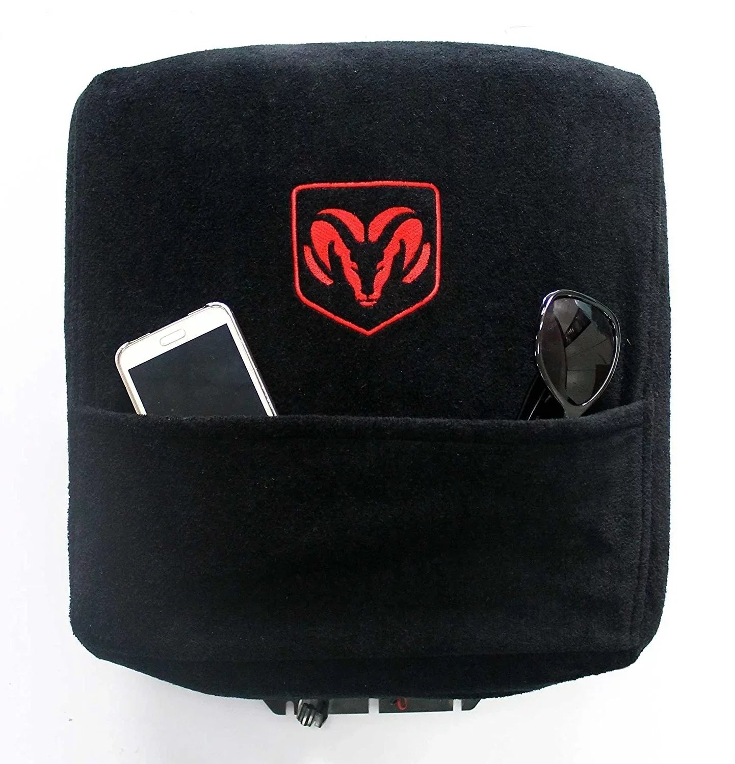 Ram Black with Ram Fit Officially Select Custom Armour for Logo Models Cover Licensed Embroidered Seat Console Center -