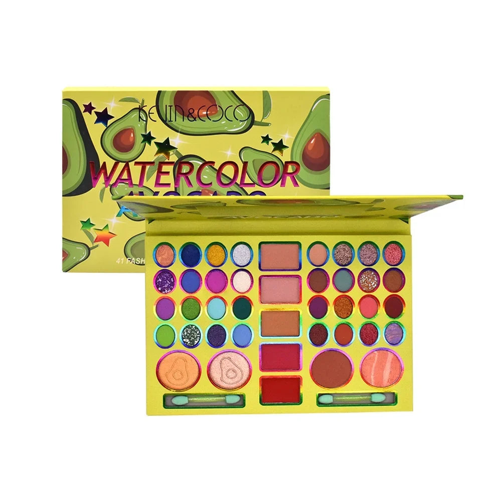 Long Eyebrow Matte Cosmetic Colors 41 Palette Eyeshadow Cake Tool Lipstick Powder Multifunction Lasting Powder Blush