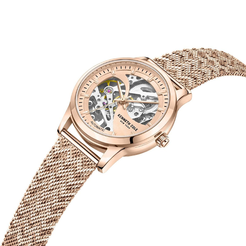 Steel Skeleton Watch Automatic Cole Women's Kenneth Stainless KCWLL2235702