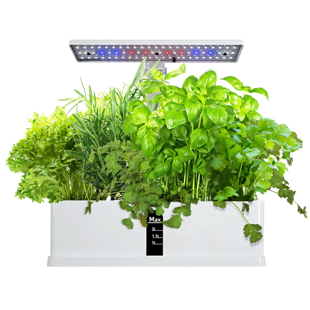 Growing Timing System Indoor for Kit Kitchen Garden Height Adjustable Automatic Water Pump Smart Tank with Pods 15W Grow Lights Water LED Home Smart 9 Office Hydroponics 2L
