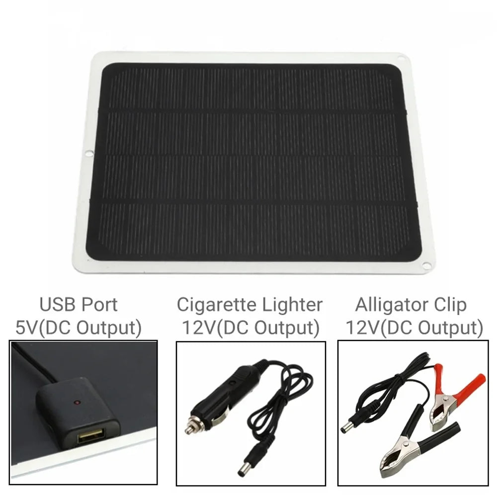 Silicon Panel Portable Monocrystalline Solar Htovila USB 20W Camping, Hiking, for and Recharging
