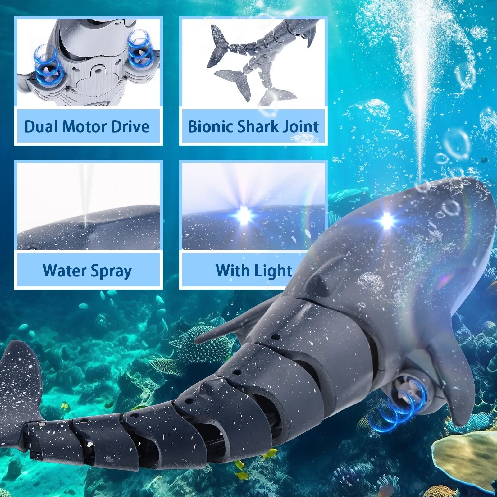 Spray RC Toys Boat Boat Kids, for Pool for Pool RC Toy Toys, Shark Whale Ant Boys Toys, Swimming Girls, Class Diving Water Remote for Control