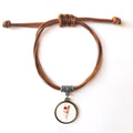 Rope Jewelry Bracelet Ice Cup Leather Sweet Hide Cherry Wristband Conical Brown