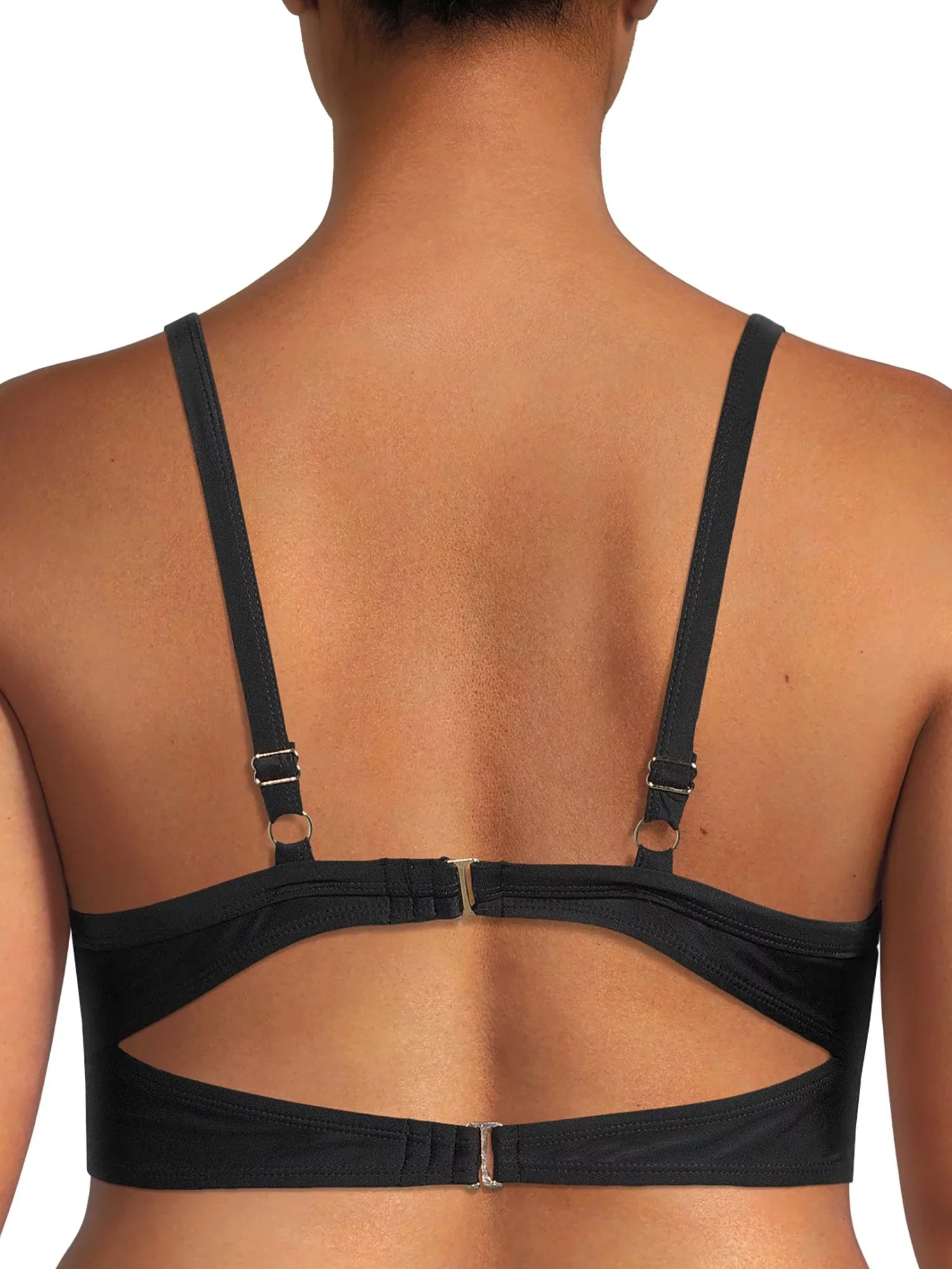 '+ Front S Shirred Waist Nicole Top 2Pc BLACK Miller Twist Bikini Bottom Hi