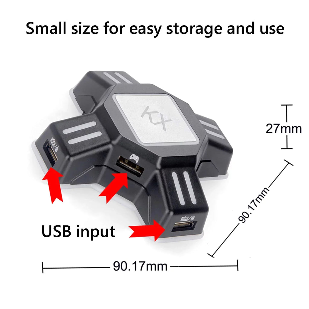 Mouse Adapter Adapter Gamepad Keyboard Keyboard Portable for Mouse Controller Converter KX Adapter Replacement Switch/X-box/PS5/P-S-4/PS3 Abody