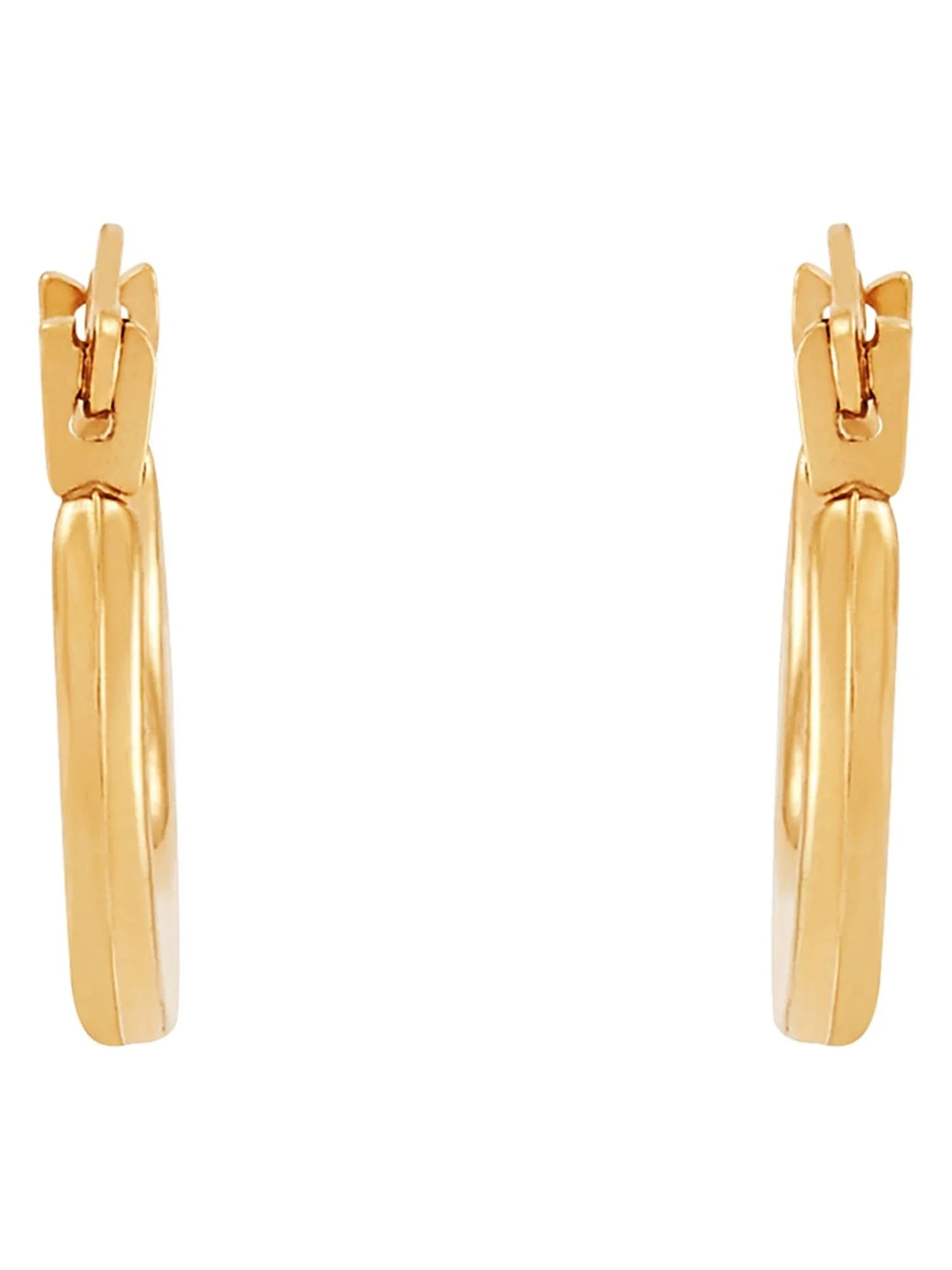 Jewelry Earrings Plain Yellow Round Girls Hoop Hollow Fine 10K Brilliance Gold