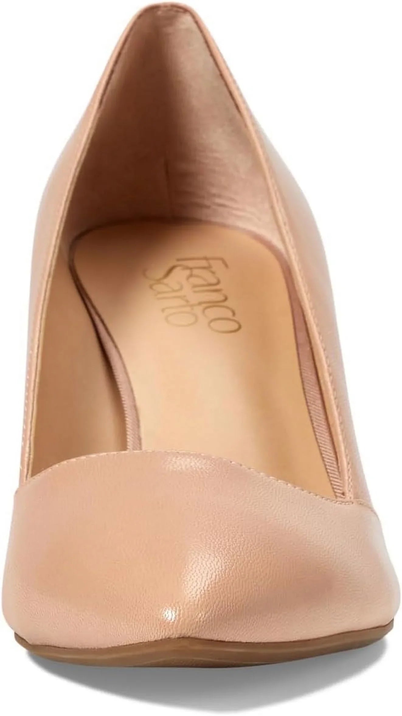 Toe Frankie Wedge US Womens Sarto Ballet M Leather, 11 Beige Pointed Pump Franco