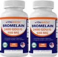 mg Vitamatic 2 500 Pack 2400 GDU/g, 180 Bromelain Capsules