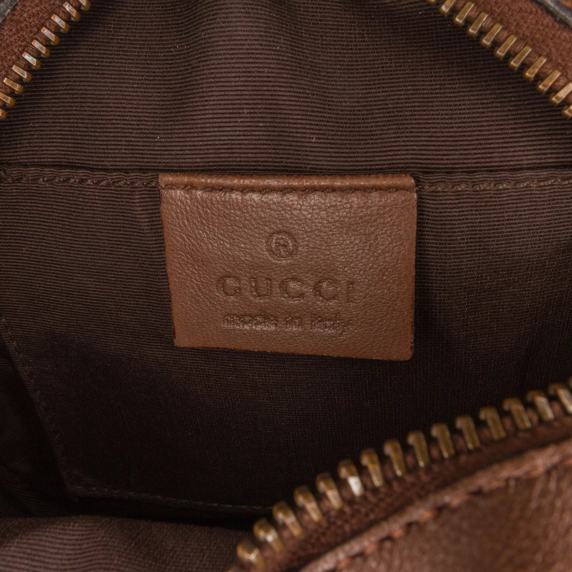 Crossbody Fabric Authenticated Bag Gucci Brown GG (Good) Round Pre-Owned Unisex Canvas Crossbody