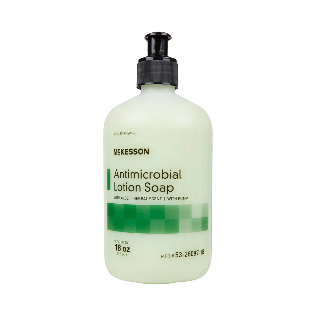 '- Antimicrobial Lotion oz, 12 with Aloe Scent, Herbal Hand Ct 18 Soap McKesson