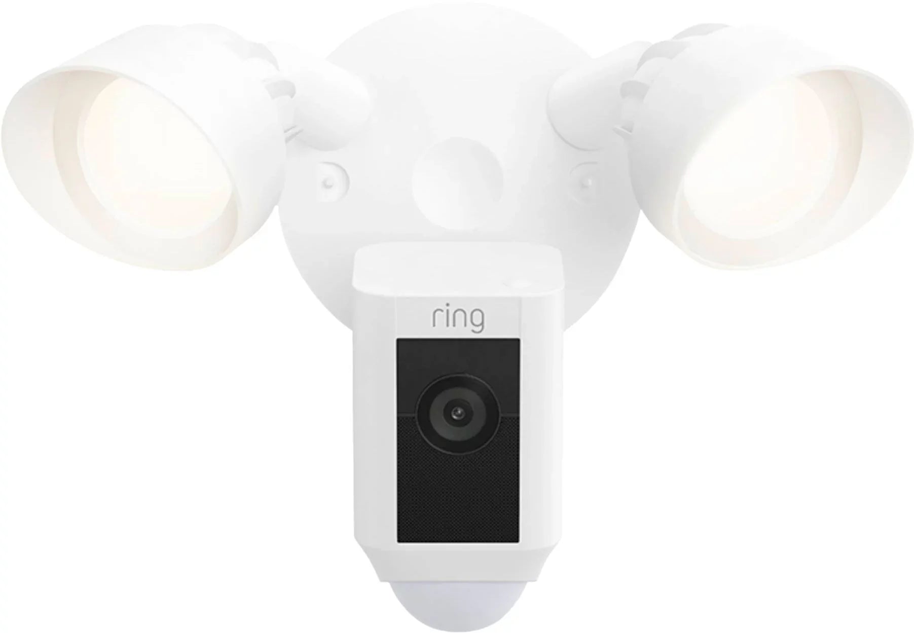 Plus Ring_Floodlight White, Release, IP/Network Cam with Outdoor, Restored Motion HD, 2021 Wired Activated (Refurbished) WiFi,