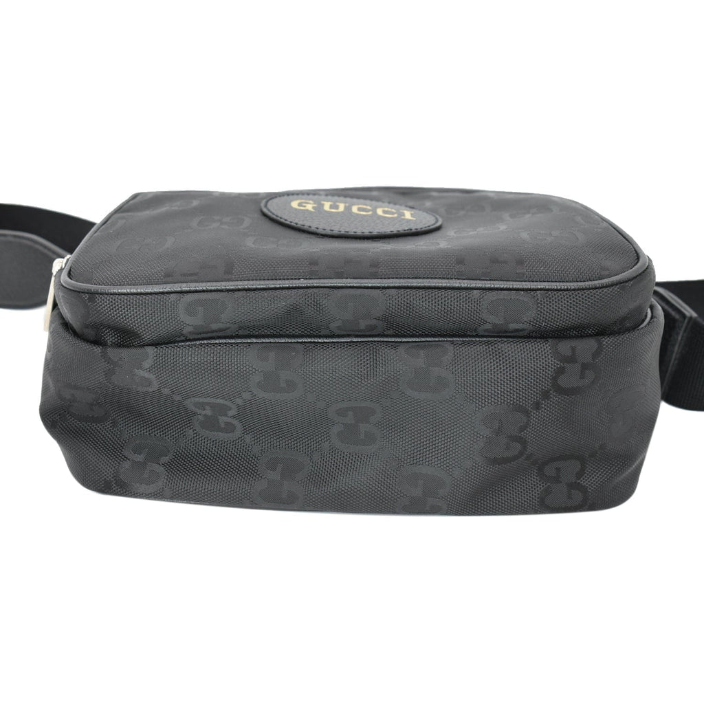 625858 Shoulder Off Monogram Black Nylon Pre-owned The GG Grid Bag GUCCI