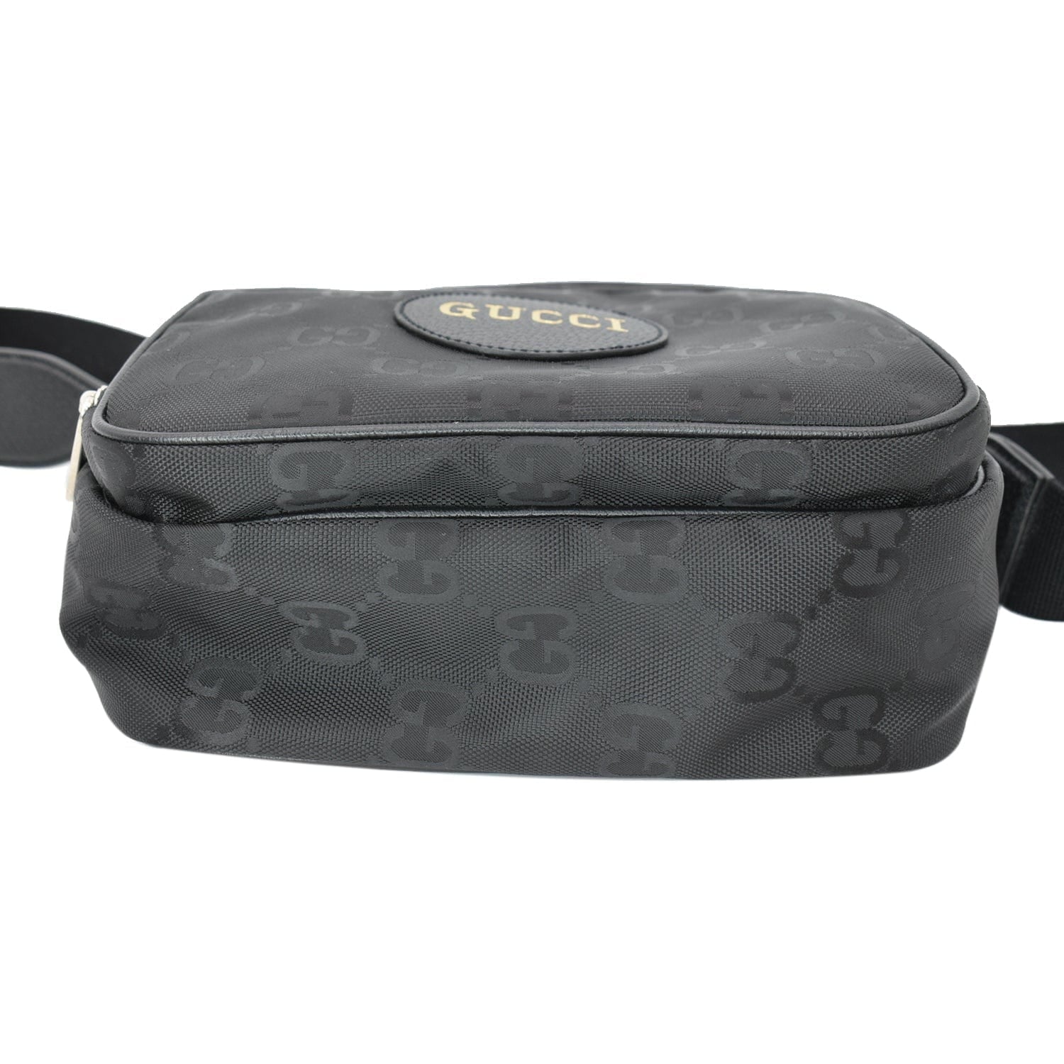 625858 Shoulder Off Monogram Black Nylon Pre-owned The GG Grid Bag GUCCI