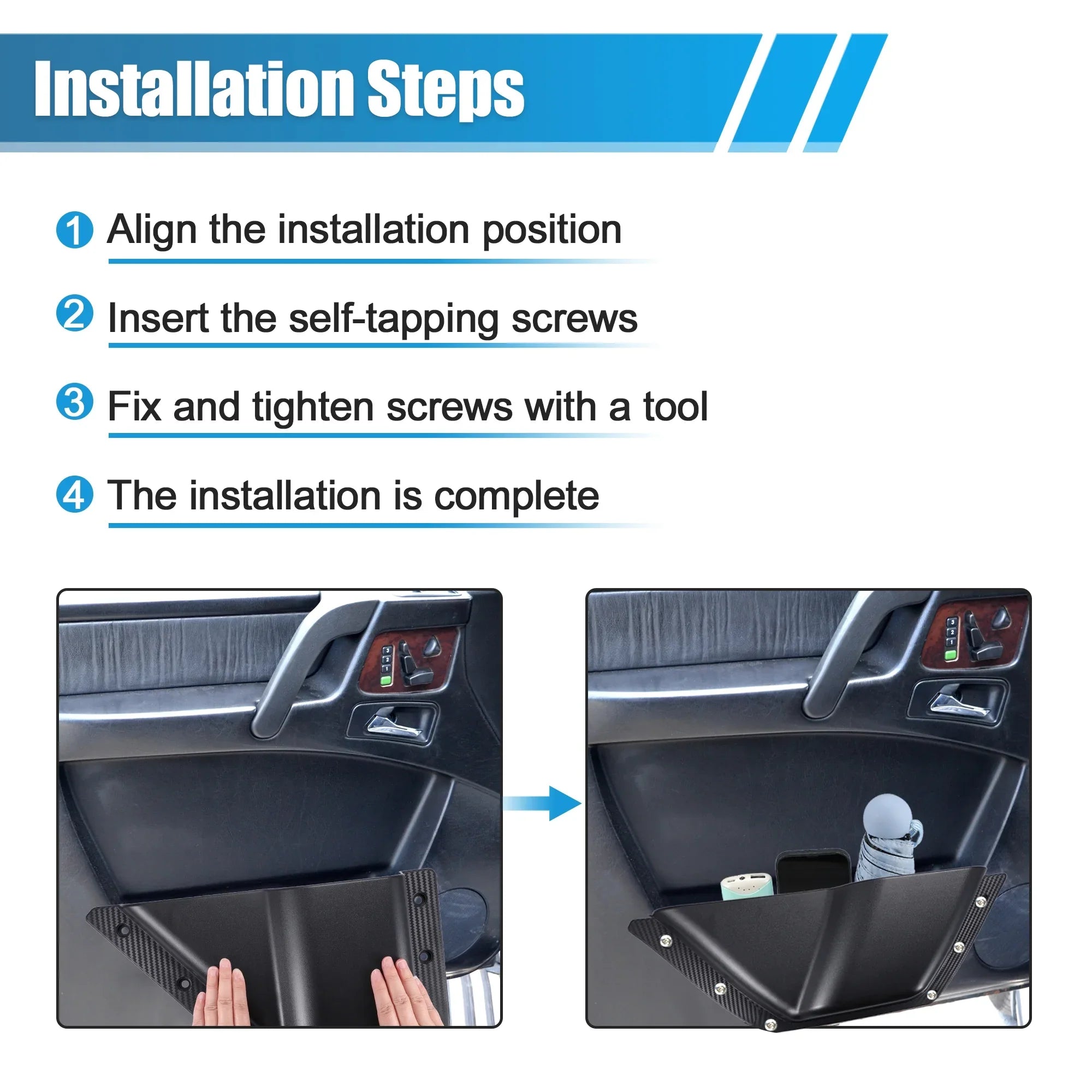 for Box 2/4 2022 Bargains Accessories Door Ford Bronco Storage Unique Front Door Pockets Organizer 2021 1 Panels Pair