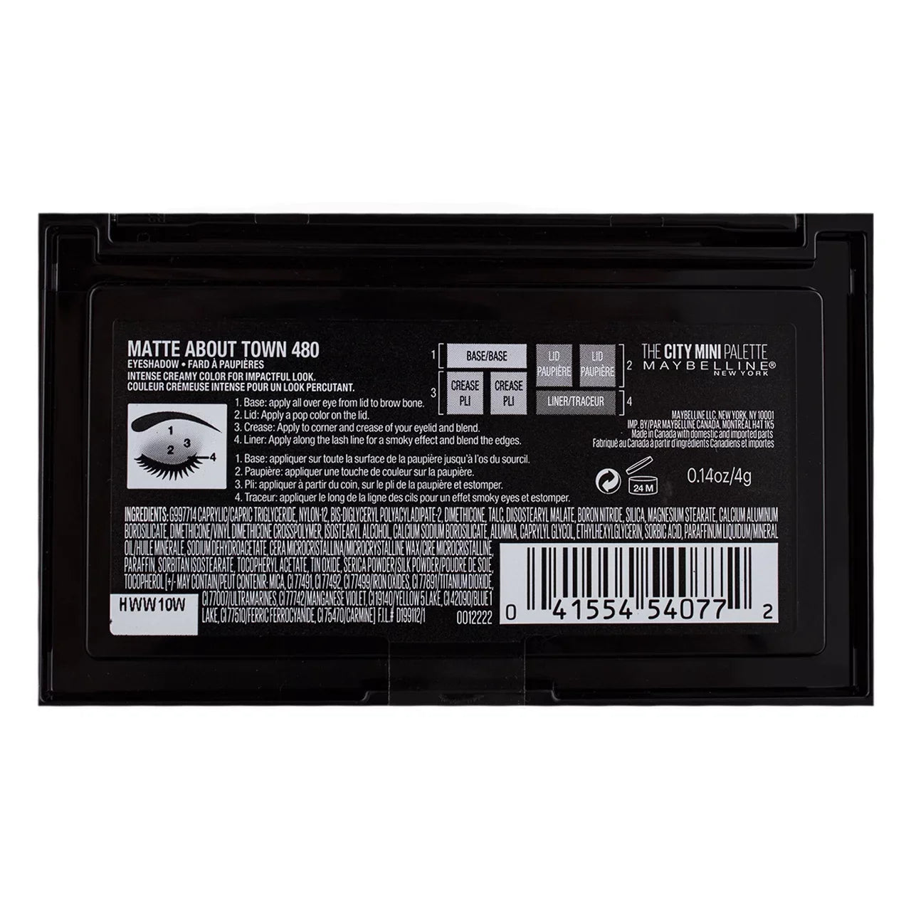 (Pack Town About Palette Mini The City oz Eyeshadow Maybelline Matte 0.14 Makeup, 6) of