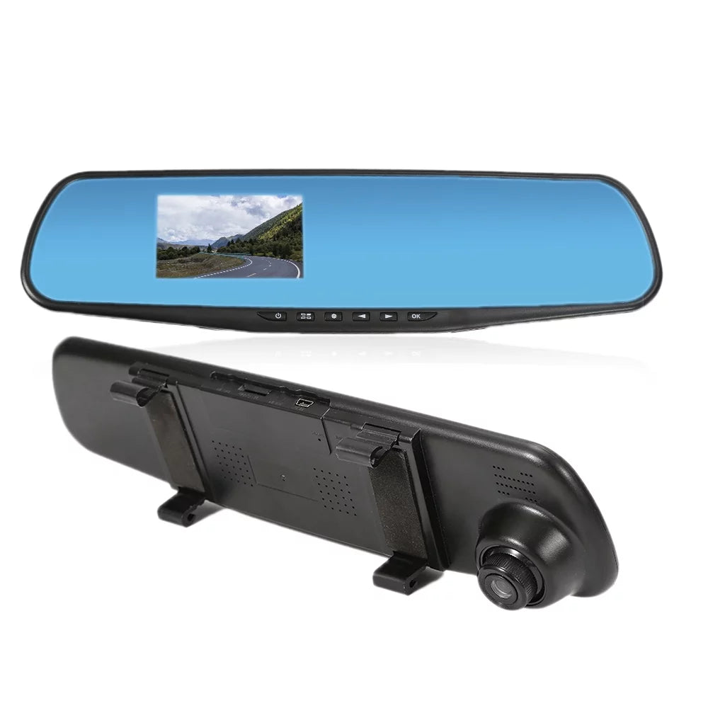 140 Backup Camera DVR Monitor 3 HD Car 1080P Rearview Degree video Mirror Inch