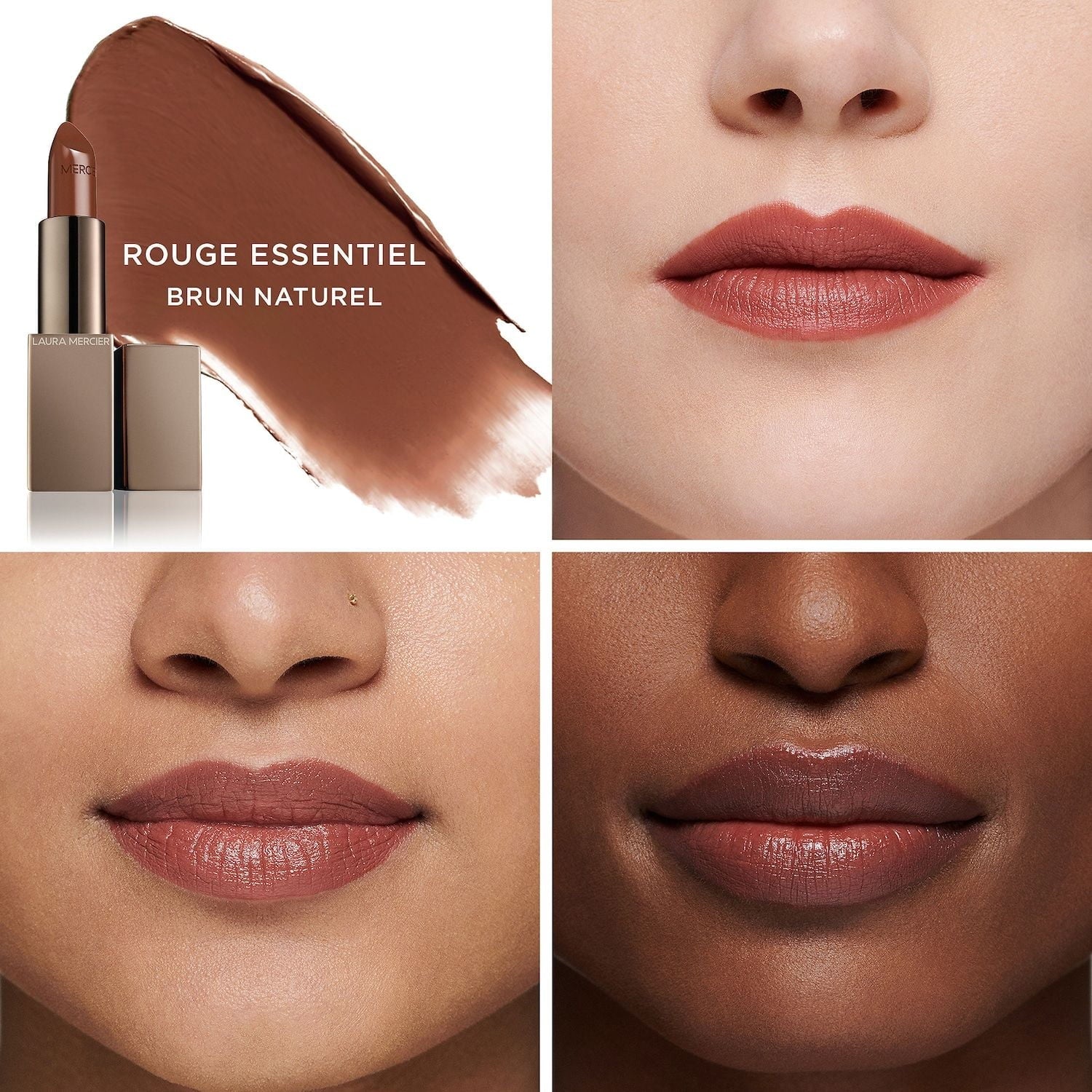 Cream - Rouge Mercier Lipstick Brun brown Naturel Essentiel Silky Laura - neutral